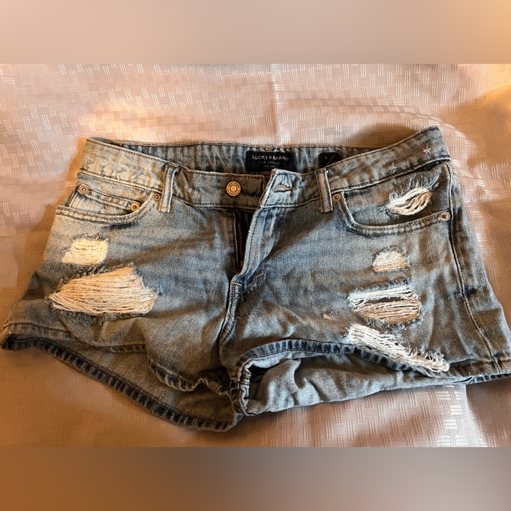 Lucky brand shorts 4/27 jean cutoff